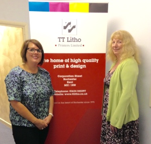 Lucy Fogarty, TT LItho Director (left) and Festival Director Jaye