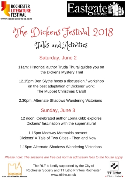draft flyer for Dickens 2018